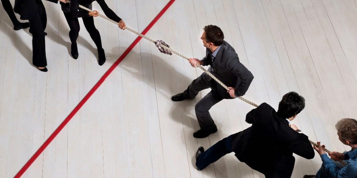 tug of war between corporate workers